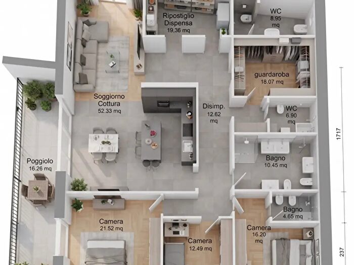Appartamento con 5 locali in vendita in Padova Via Podestarile, Padova