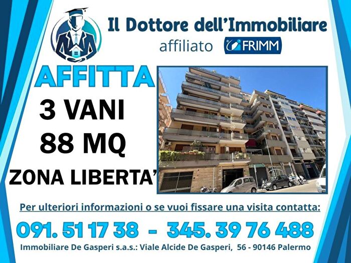 Appartamento trilocale in affitto in Via Vincenzo di Marco, Libertà Villabianca, Palermo