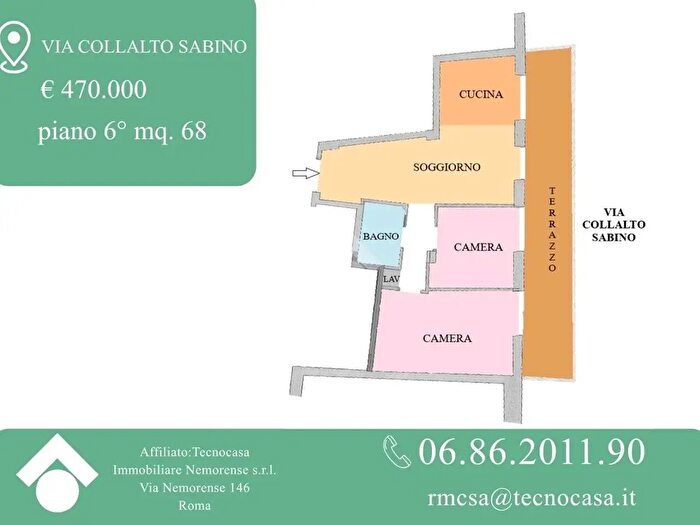 Appartamento trilocale in vendita in Via Collalto Sabino, Roma