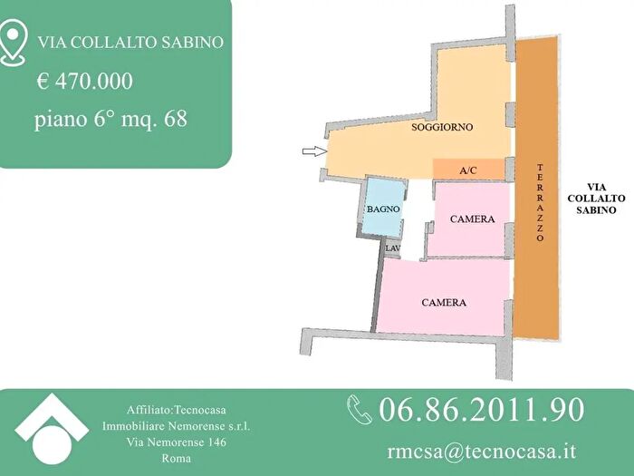 Appartamento trilocale in vendita in Via Collalto Sabino, Roma