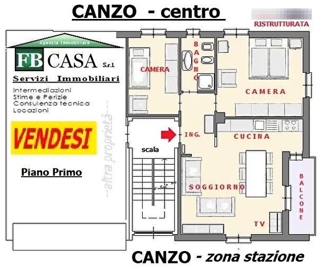 Appartamento trilocale in vendita in Via Roma, Canzo