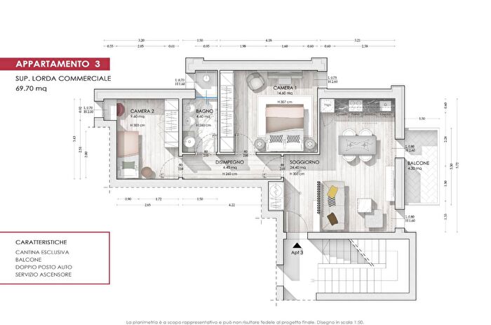 Appartamento trilocale in vendita in San Miniato
