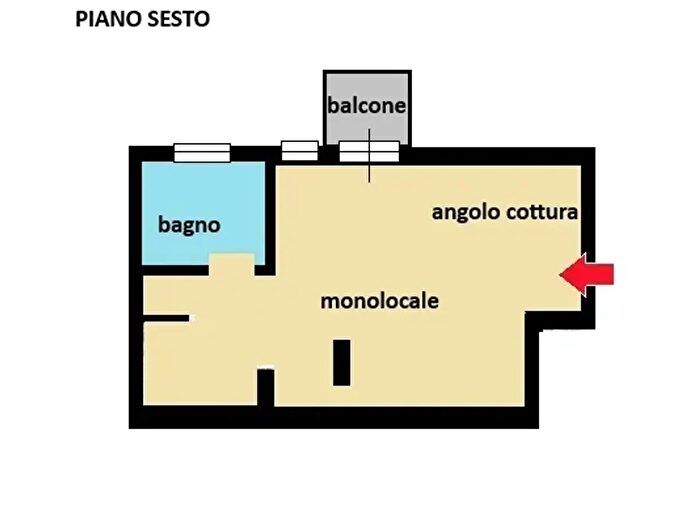 Appartamento monolocale in affitto in Via Riva di Reno, Bologna