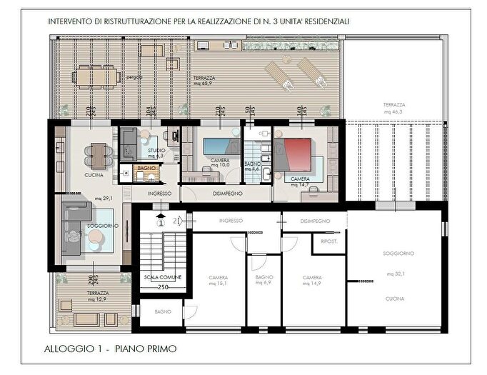 Appartamento con 5 locali in vendita in a Carlo Cattaneo, Cascina