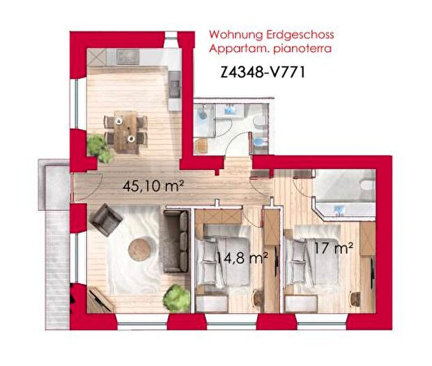 Appartamento trilocale in vendita in Borgo d Anaunia