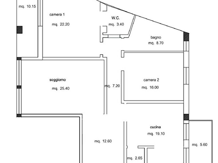 Appartamento trilocale in affitto in Corso Cornelio Tacito, Centro Storico, Terni