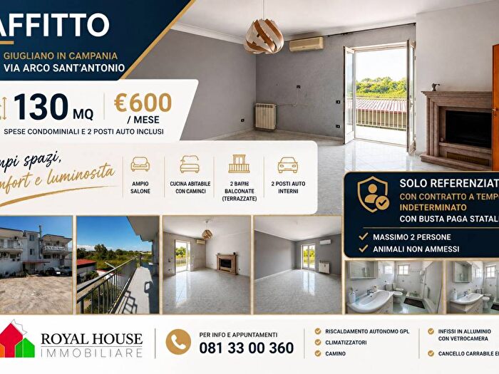 Appartamento trilocale in affitto in Via Arco Sant'Antonio, Monaci, Giugliano in Campania