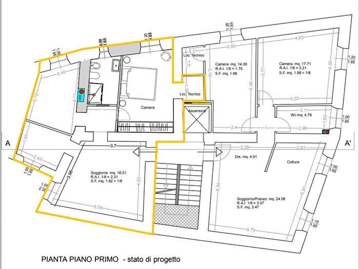 Appartamento con 5 locali in vendita in Palestro, Massa