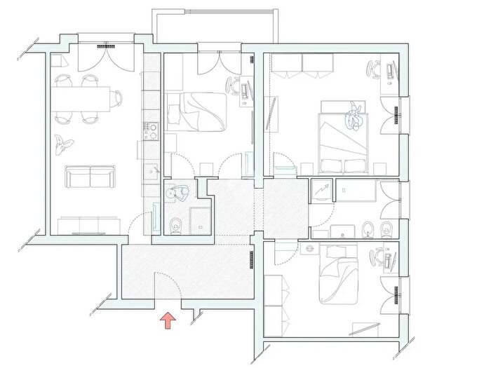 Appartamento quadrilocale in affitto in Via Antonio Bondi, Bologna