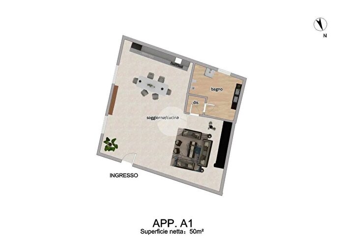 Appartamento trilocale in vendita in Via l Cadorna, Villongo
