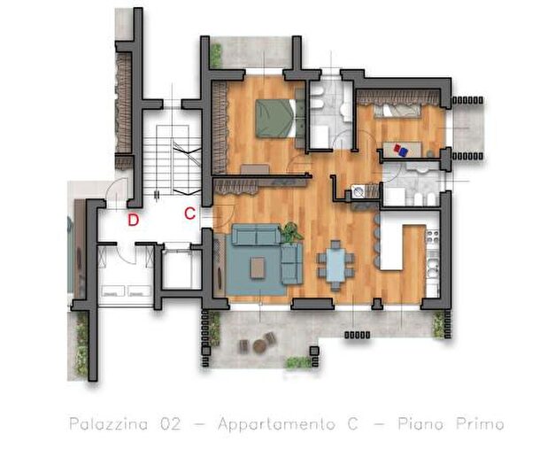 Appartamento trilocale in vendita in Via Antonio Stoppani, Locate Varesino