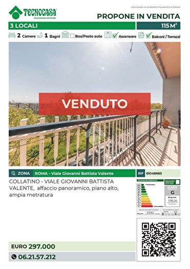 Appartamento trilocale in vendita in Viale Giovanni Battista Valente, Roma