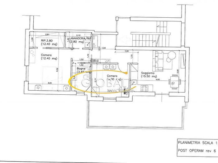 Appartamento trilocale in vendita in Via Platani, Roma
