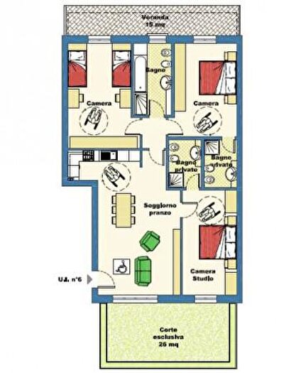 Appartamento quadrilocale in vendita in Federico II, Jesi