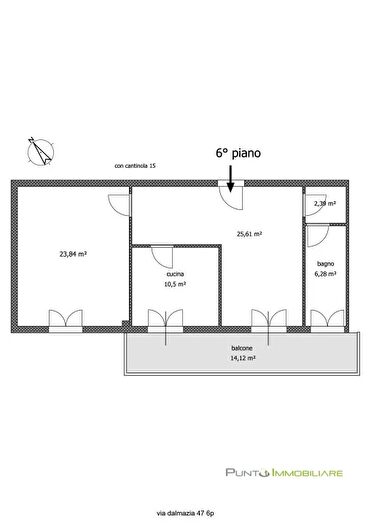 Appartamento bilocale in vendita in Via Dalmazia, Brindisi