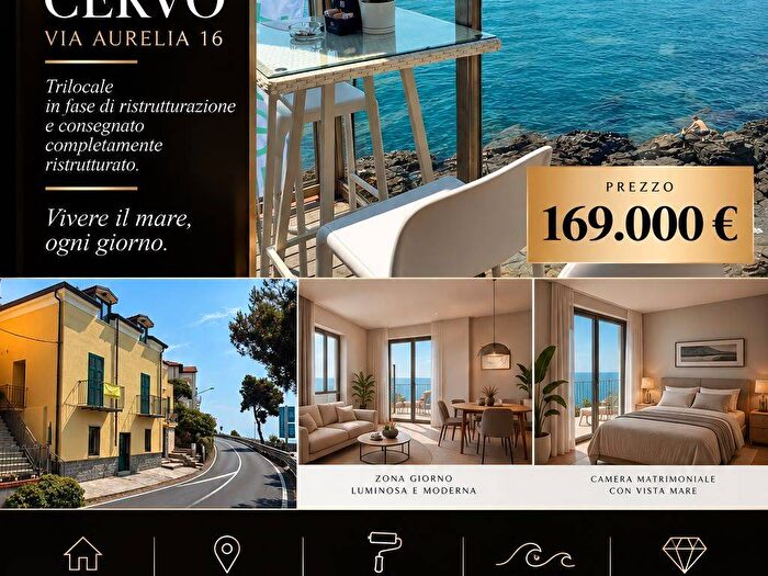 Appartamento trilocale in vendita in Via Aurelia, Cervo