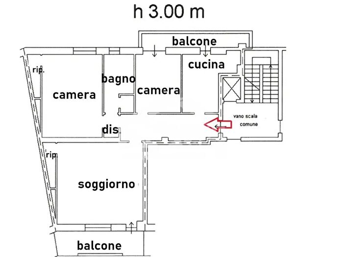 Appartamento trilocale in vendita in Via Matilde di Canossa, Crema