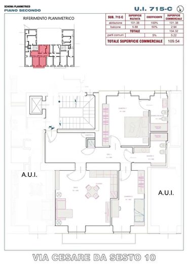 Appartamento trilocale in vendita in Via Cesare da Sesto Milano, Milano