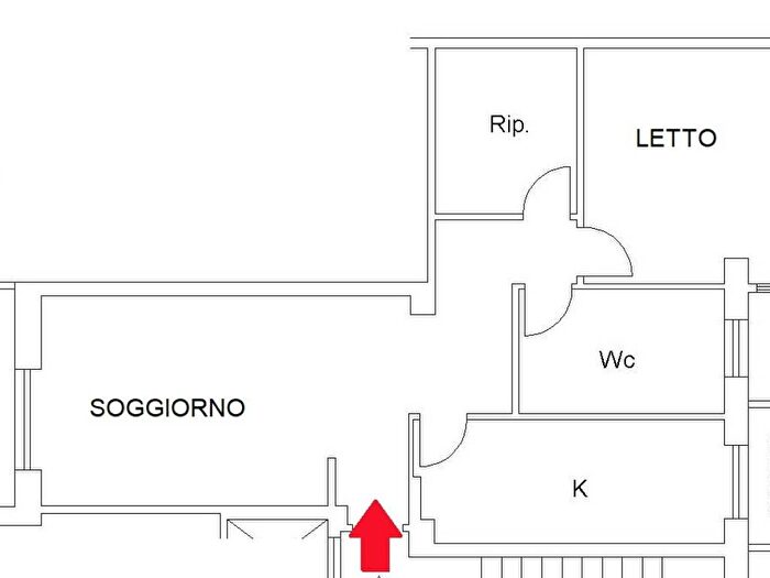 Appartamento bilocale in affitto in Via Casilina, Pigneto, Roma