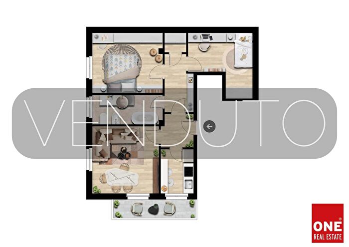 Appartamento trilocale in vendita in Via Mazzini, Villasanta