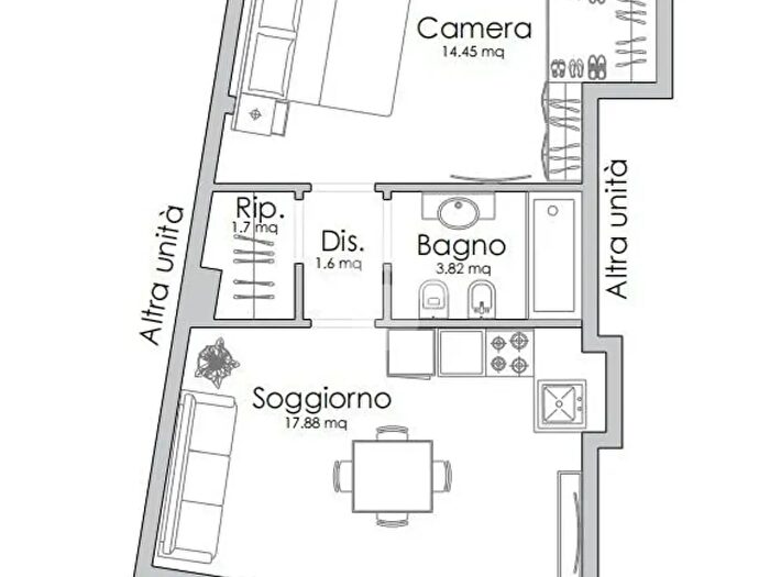 Appartamento bilocale in vendita in Via Ludovico Ariosto, Cagliari